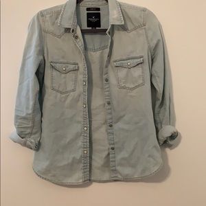 AE distressed denim shirt
